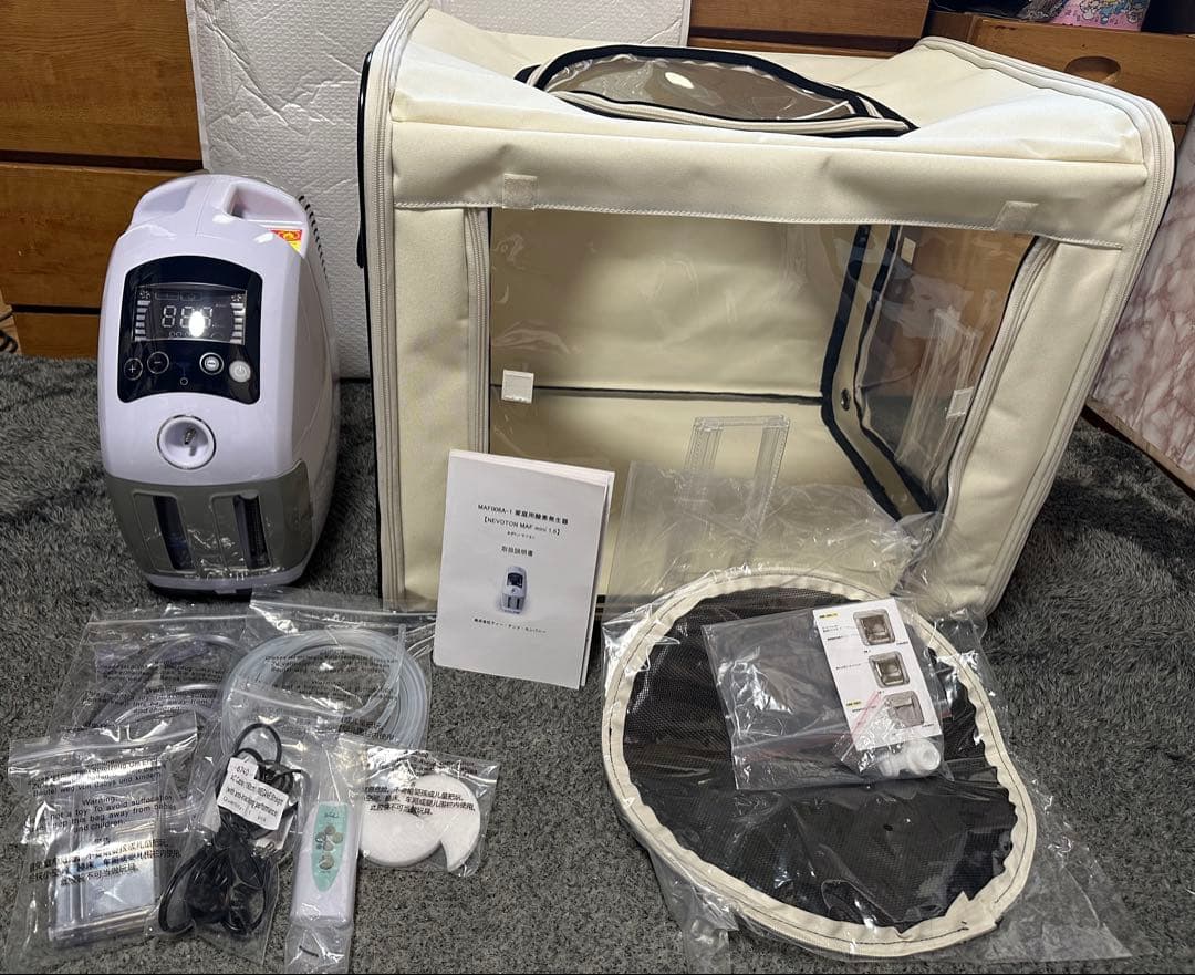 犬・猫対応 酸素発生器 MAF mini1.5 酸素室 2点セット