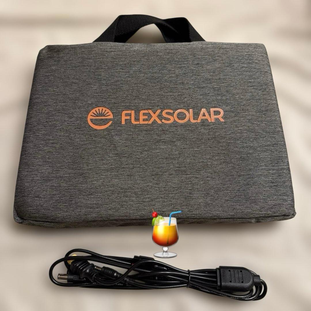 未使用）FlexSolar 100W 折り畳み式ソーラーパネル 災害対策
