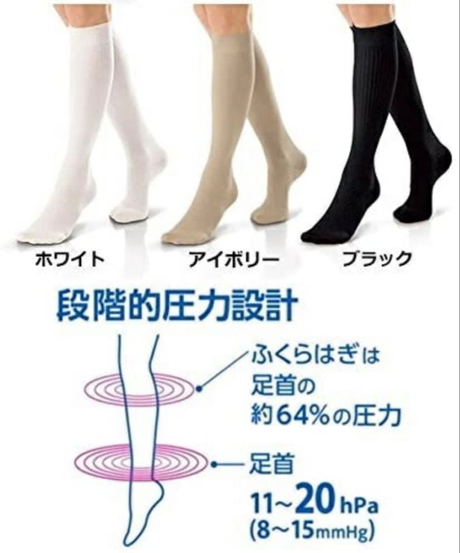 JOBSTジョブスト⭐︎ライトウェア M アイボリー 男女兼用 医療用着圧ソックス