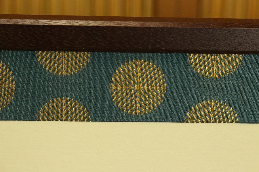 茶道具 風炉先屏風 遠山 唐松 間仕切り 衝立 美品(A476)