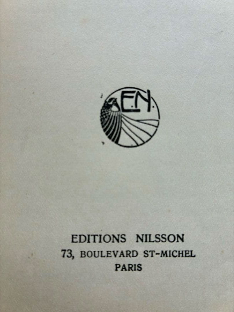 フランス　アンティーク　古書　洋書　本　NILSSON ニルソン　Parisレア