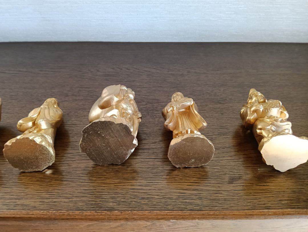 開運　七福神様　金メッキ　金箔　置き物　縁起物　工芸品