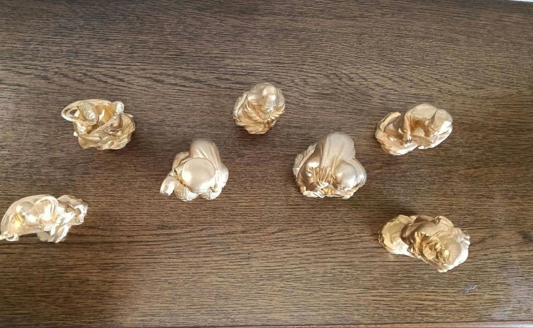 開運　七福神様　金メッキ　金箔　置き物　縁起物　工芸品