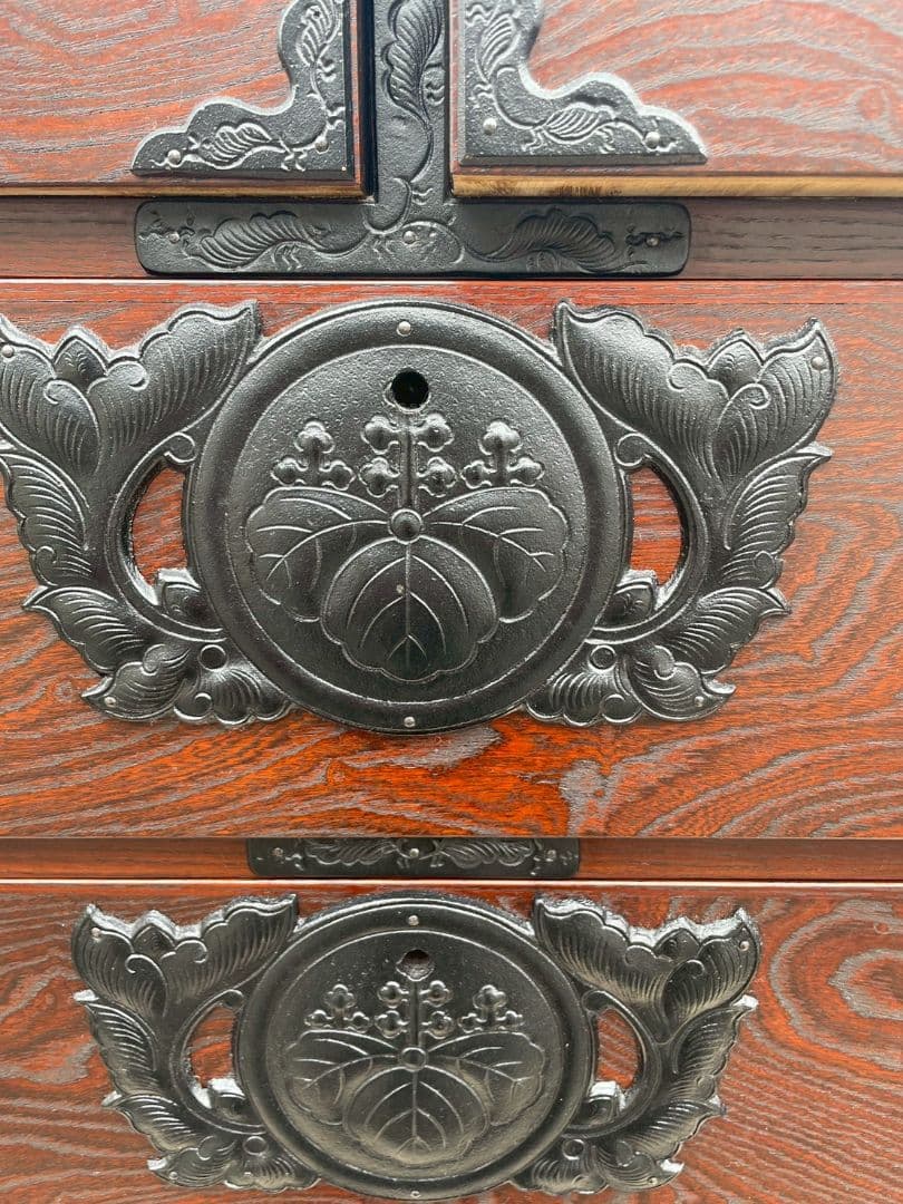 桐箪笥 和箪笥 伝統工芸 二段重ね 約120cm 着物収納