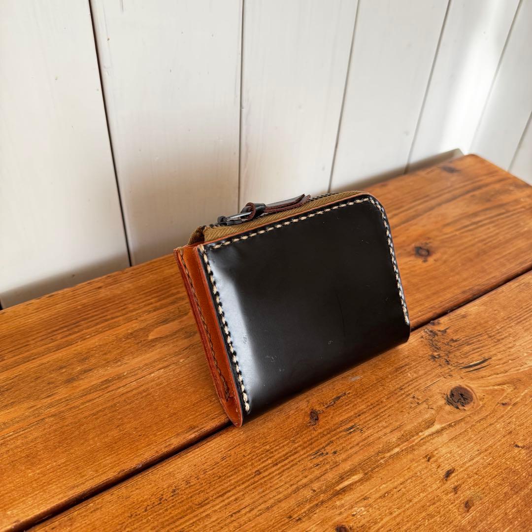 LANK LeatherWorks 新喜皮革コードバン　L型ジッパーウォレット