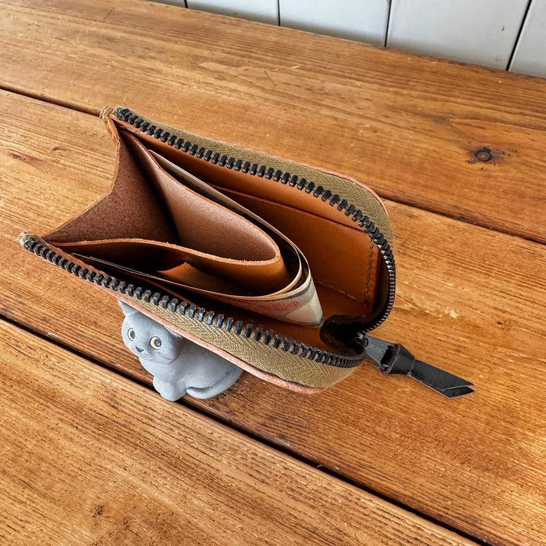 LANK LeatherWorks 新喜皮革コードバン　L型ジッパーウォレット
