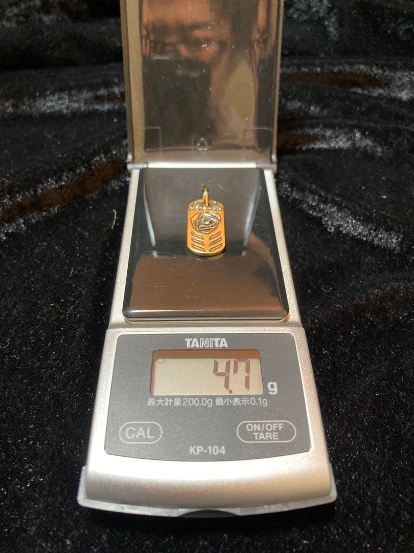 ㉒Dog Tag 薔薇 チェーン付き 真鍮