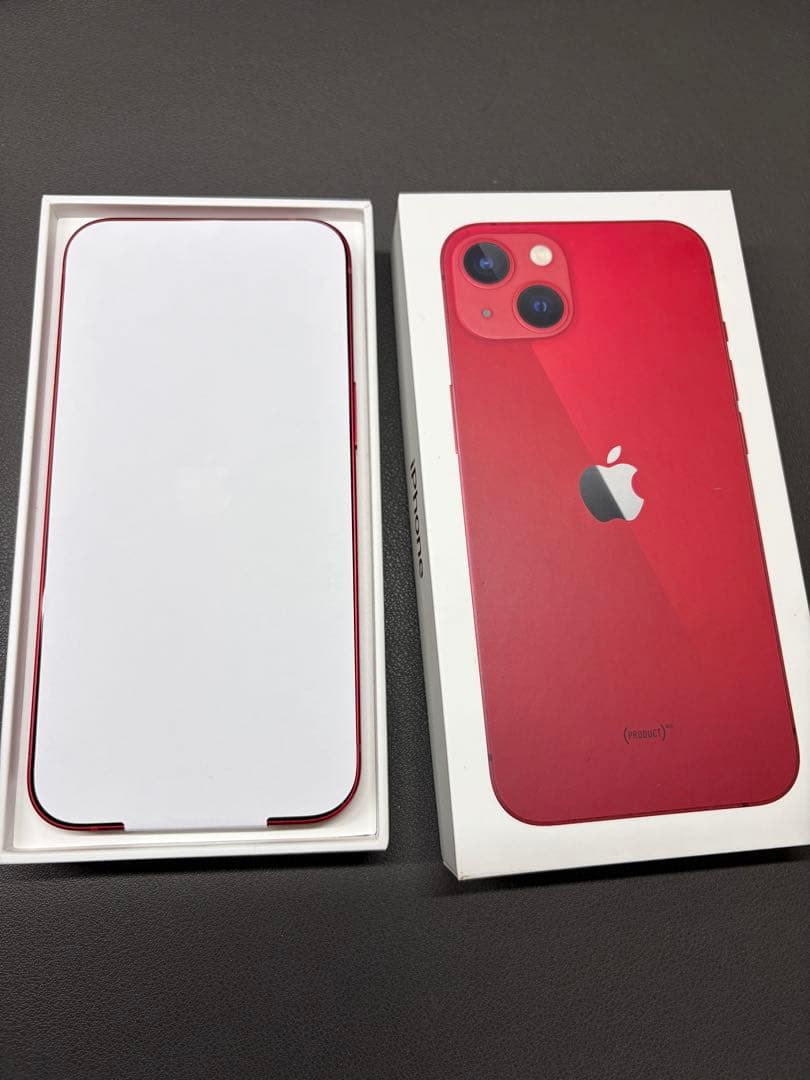 【ほぼ新品】Apple iPhone 13 (RED) 化粧箱ケーブル新品付