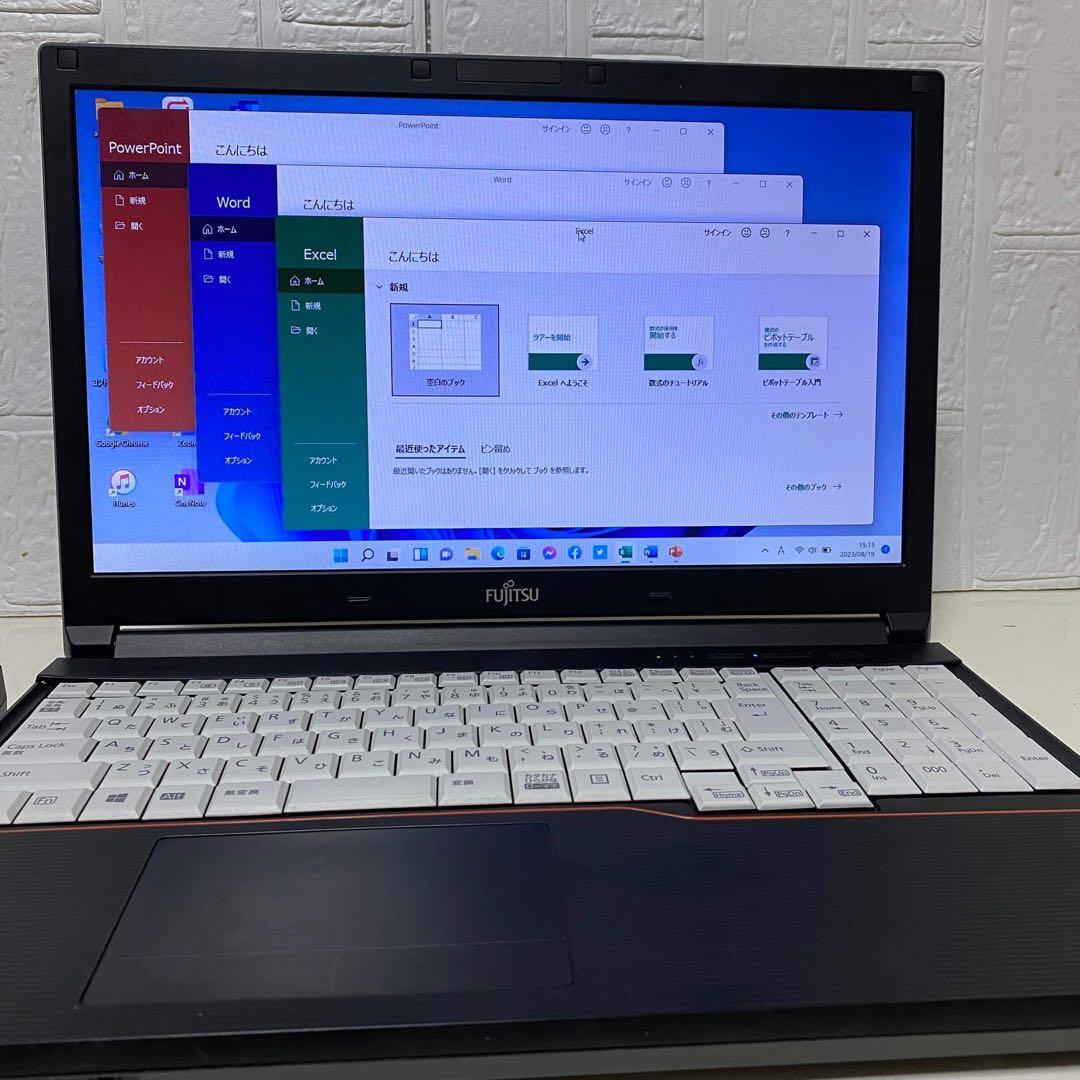 Windows11 オフィス付き　HDMI FUJITSUノートパソコン