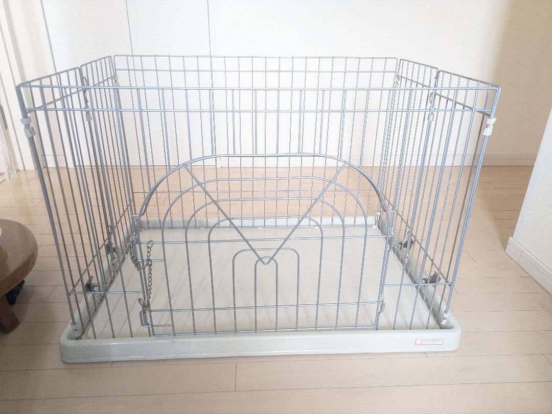 ペットゲージ小型～中型犬用　金属柵3点セット　 キャスター付き