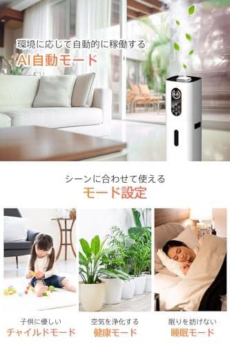 【2025年改良モデル・ AIスマート & 知能恒湿】 加湿器 大容量 M322