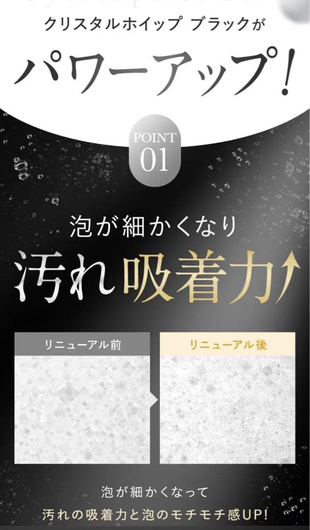 SHIRORU クリスタルホイップ　ブラック２点セット