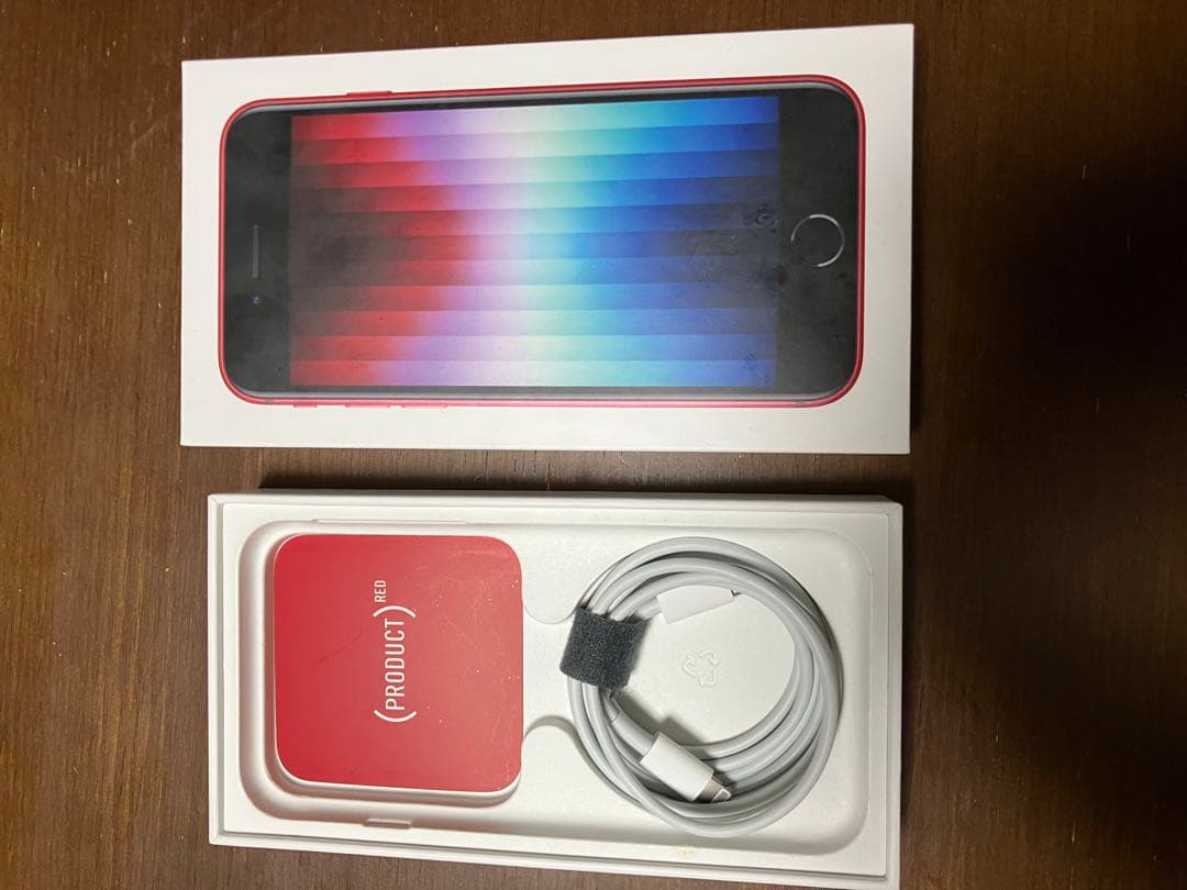 美品iPhone SE 第3世代 色:PRODUCT RED)容量:128GB