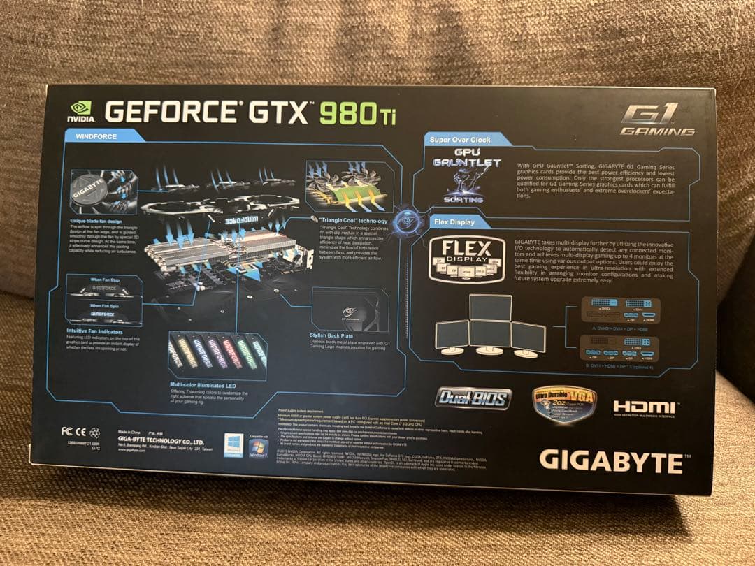 P*者様 GIGABYTE GTX980Ti 箱付き 直近動作確認なし