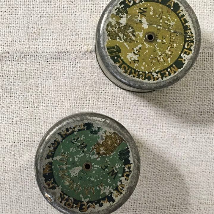 フランス アンティーク ブロカント 缶 mercerie メルスリー 手芸 裁縫