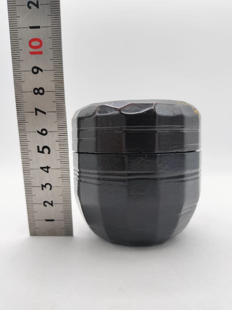 d160【新品・未使用】大棗 菊桐蒔絵 坂下雄峰 山中 木箱 茶道具