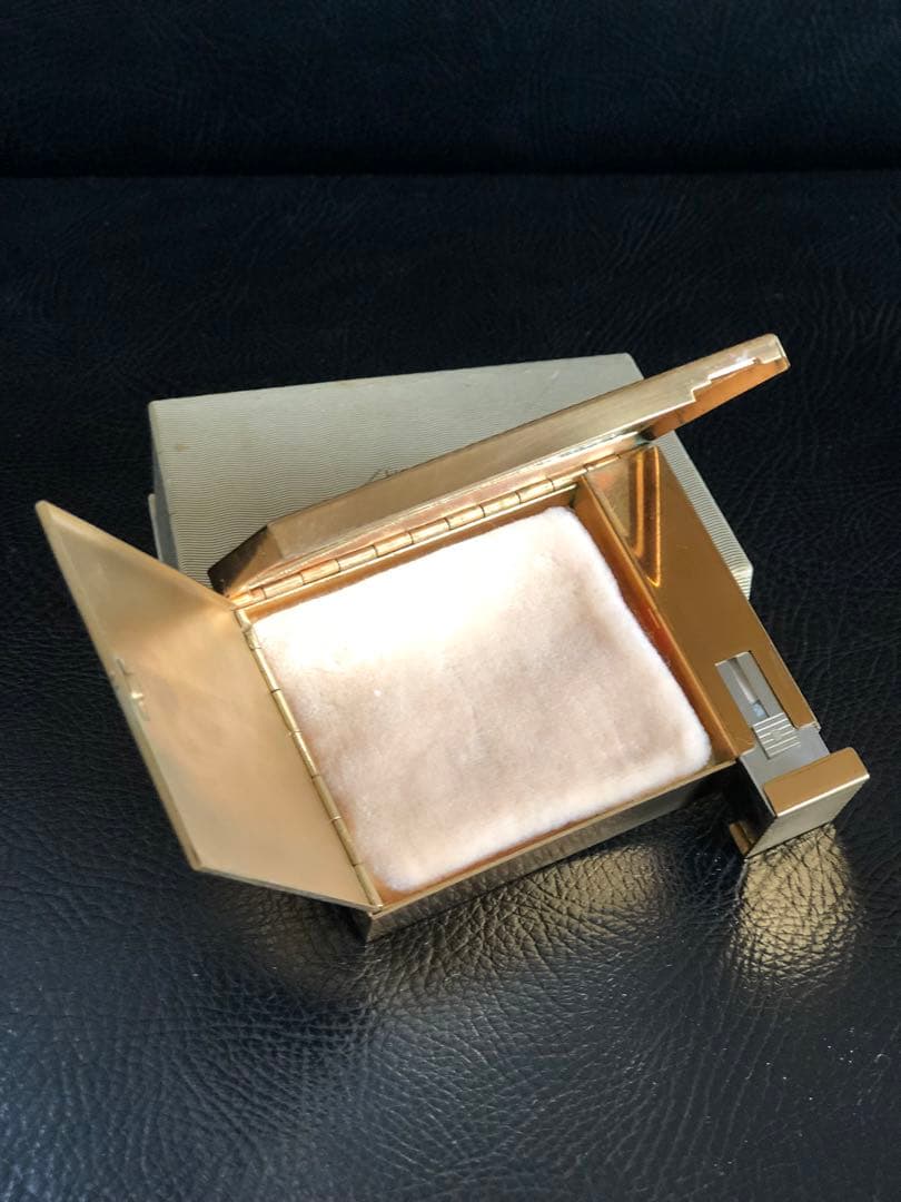アンティーク　資生堂コンパクト　1950年代　真鍮製　未使用品　非売品