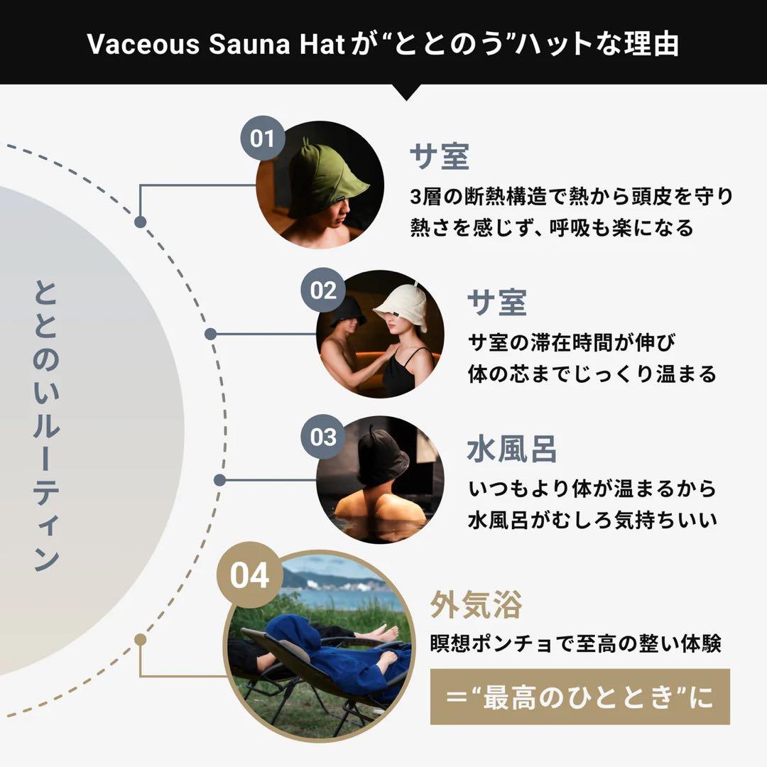 Vacceous Sauna Hat Ver.3 ブラック