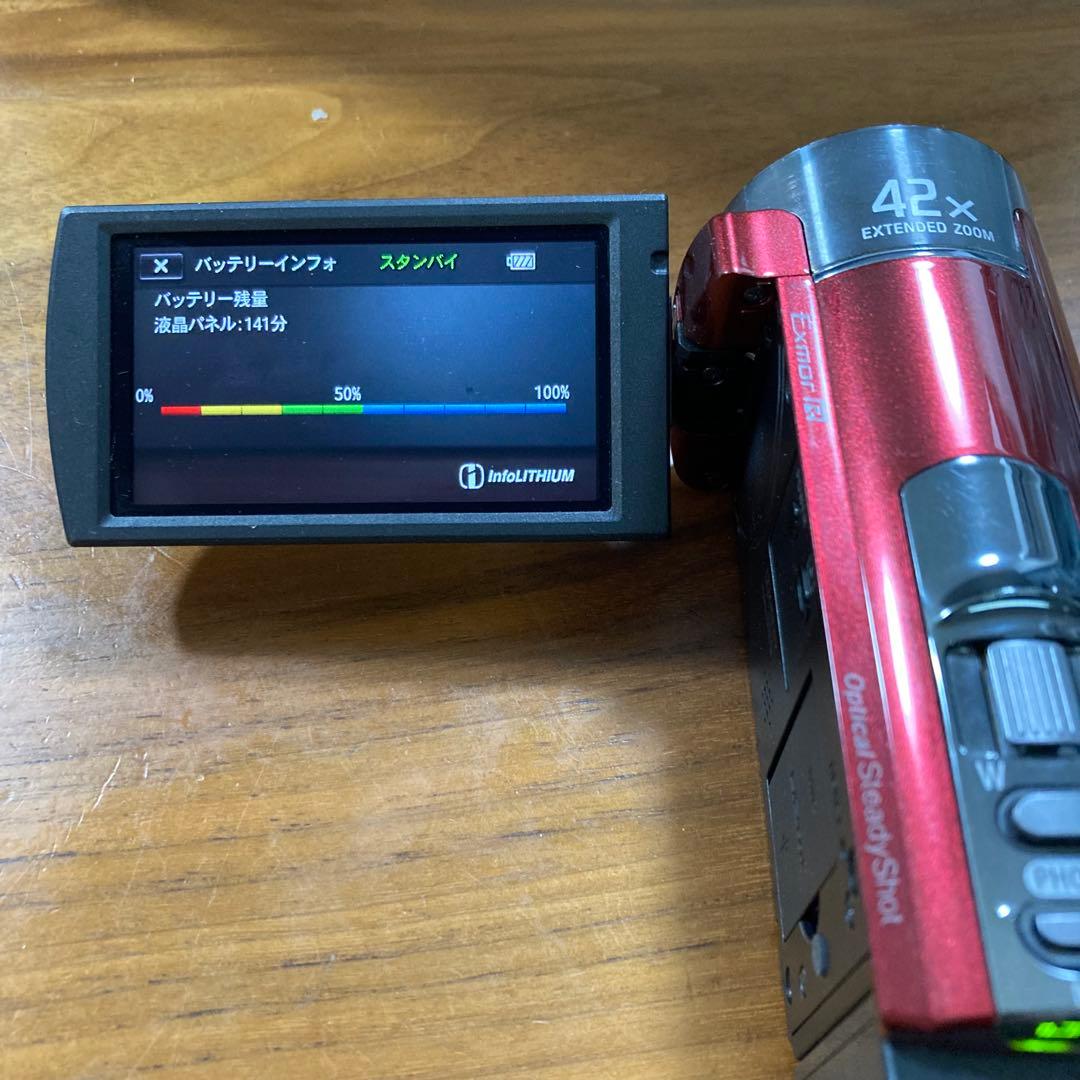 ソニー ハンディカム　HDR-CX180 フルHD画質（赤）