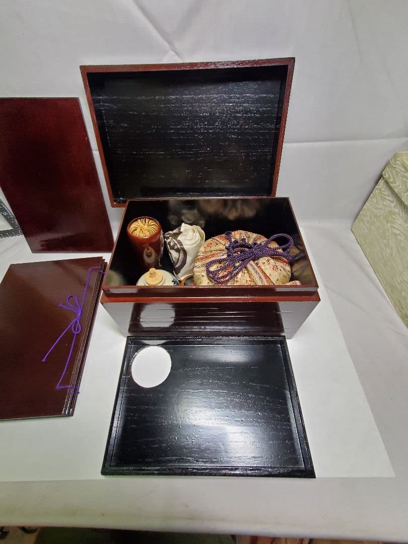 保管品　茶道具　茶箱八点入　器据　揃え