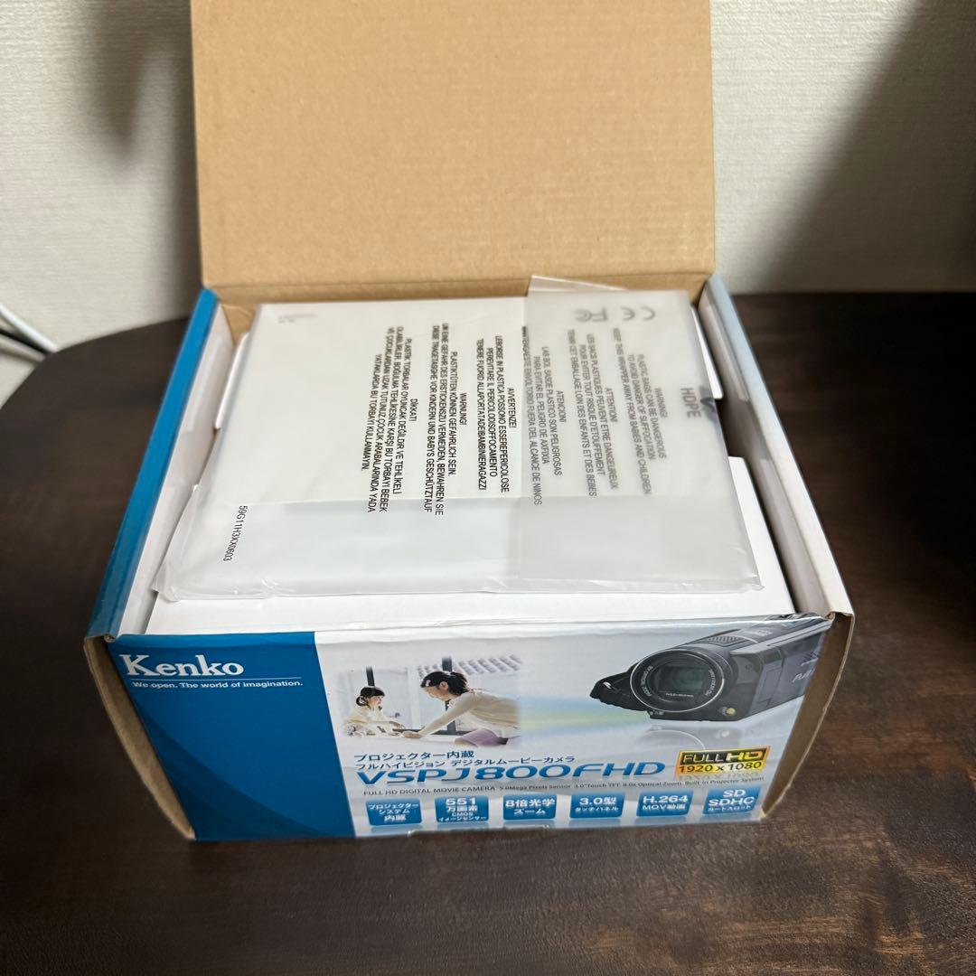 フルハイビジョンビデオカメラ　VSPJ800FHD ケンコー　プロジェクター内臓