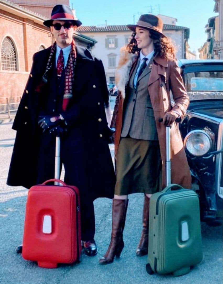 ◆未使用◆ スーツケース イタリア製 オレンジ キャリーバッグ
