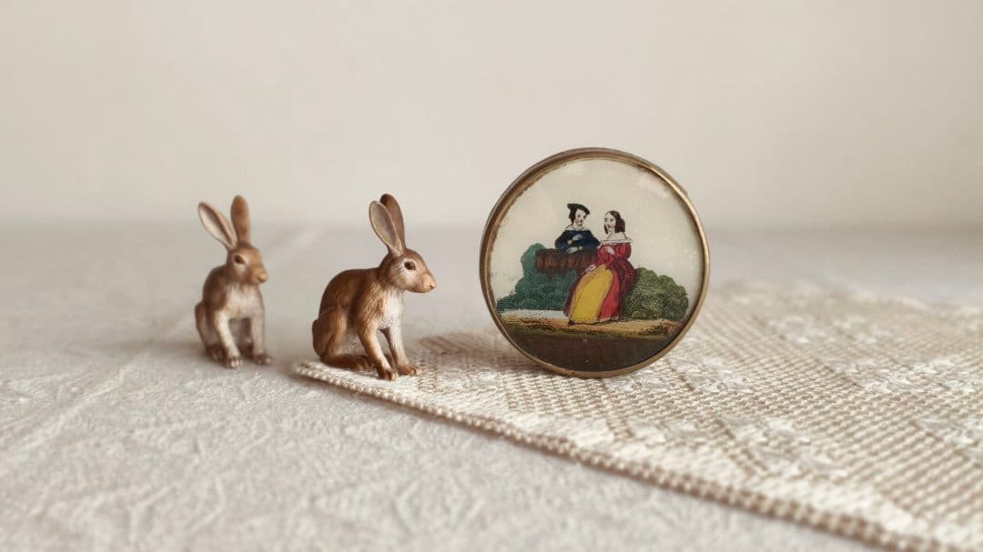 * antique box ୨୧ 19世紀の古い古い ボンボニエール