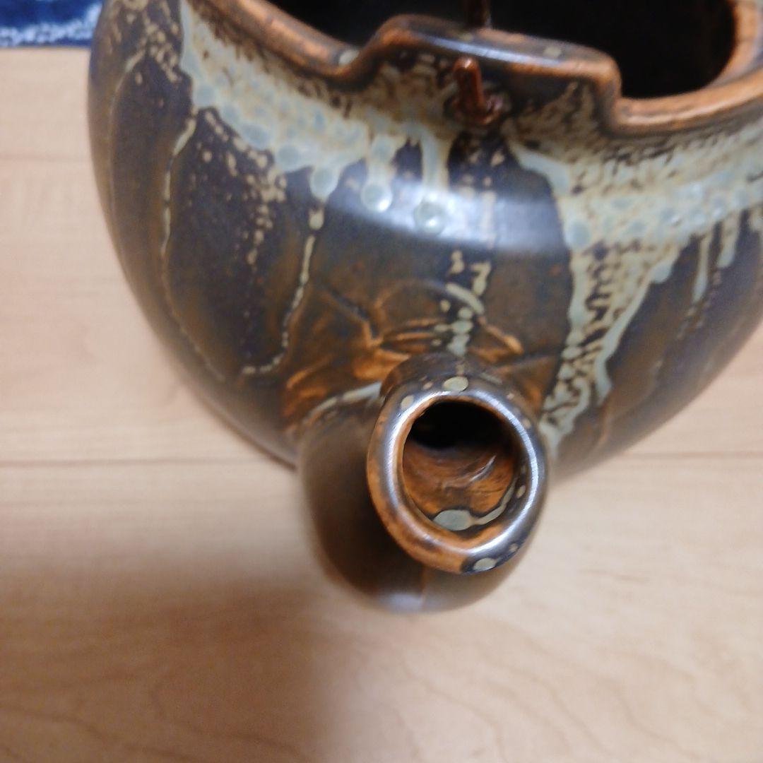 和風土瓶　特大　 竹のハンドル付き