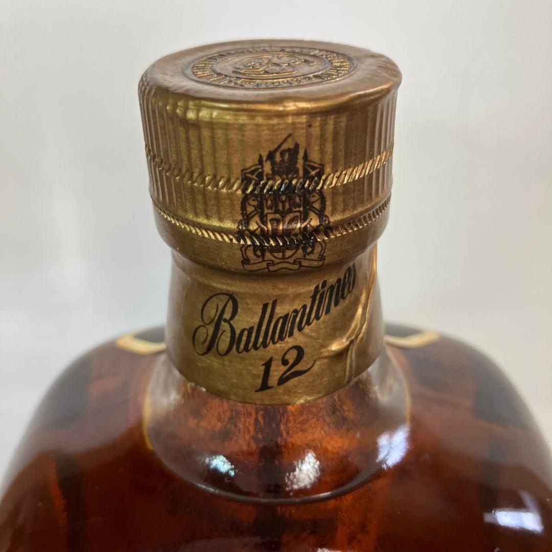 【希少】バランタイン 12年 デキャンタボトル，旧角ボトル 1L，750ml