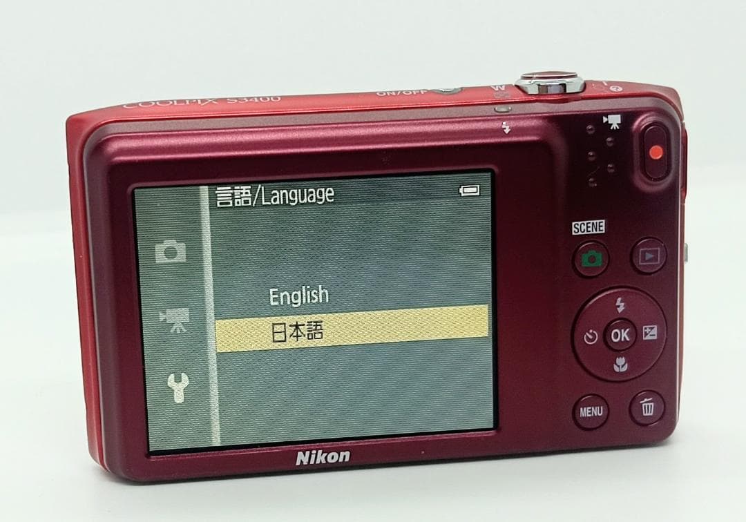 デジタルカメラ Nikon COOLPIX S3400 Red 20.1MP 7x Zoom
