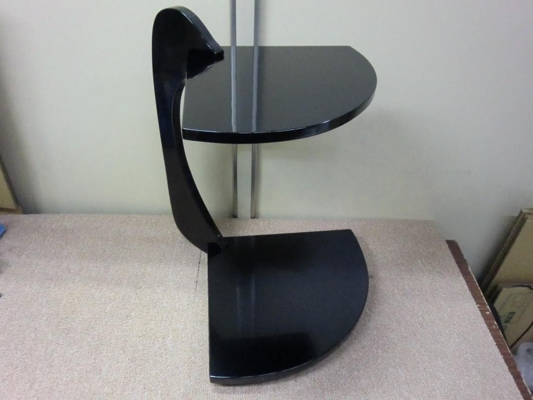 【中古品】茶道具 末廣棚　千家 裏千家 棚物 檜扇 漆器 塗り物