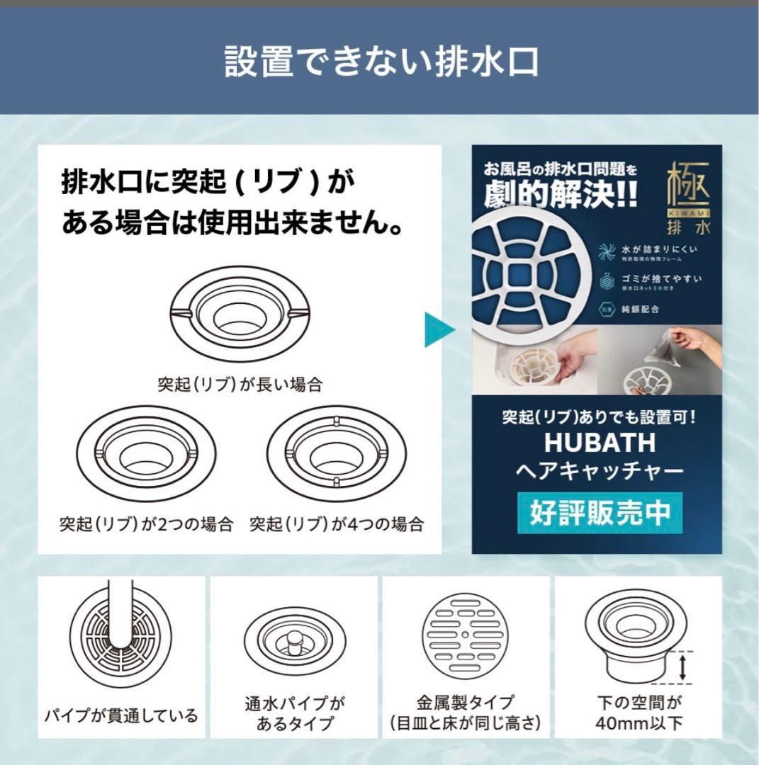 HUBATH 排水口カバー マグネット構造