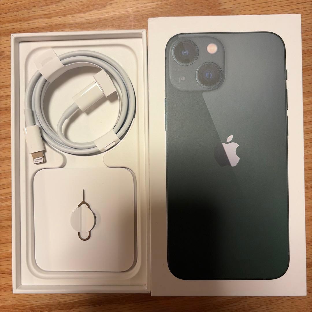 Apple iPhone 13mini ミッドナイトグリーン 81%（箱あり）