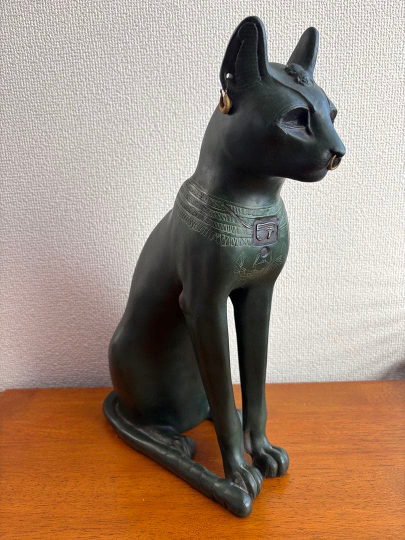 エジプト猫 バステト像 大型 オブジェ 35cm 4.6kg エジプト神話 置物