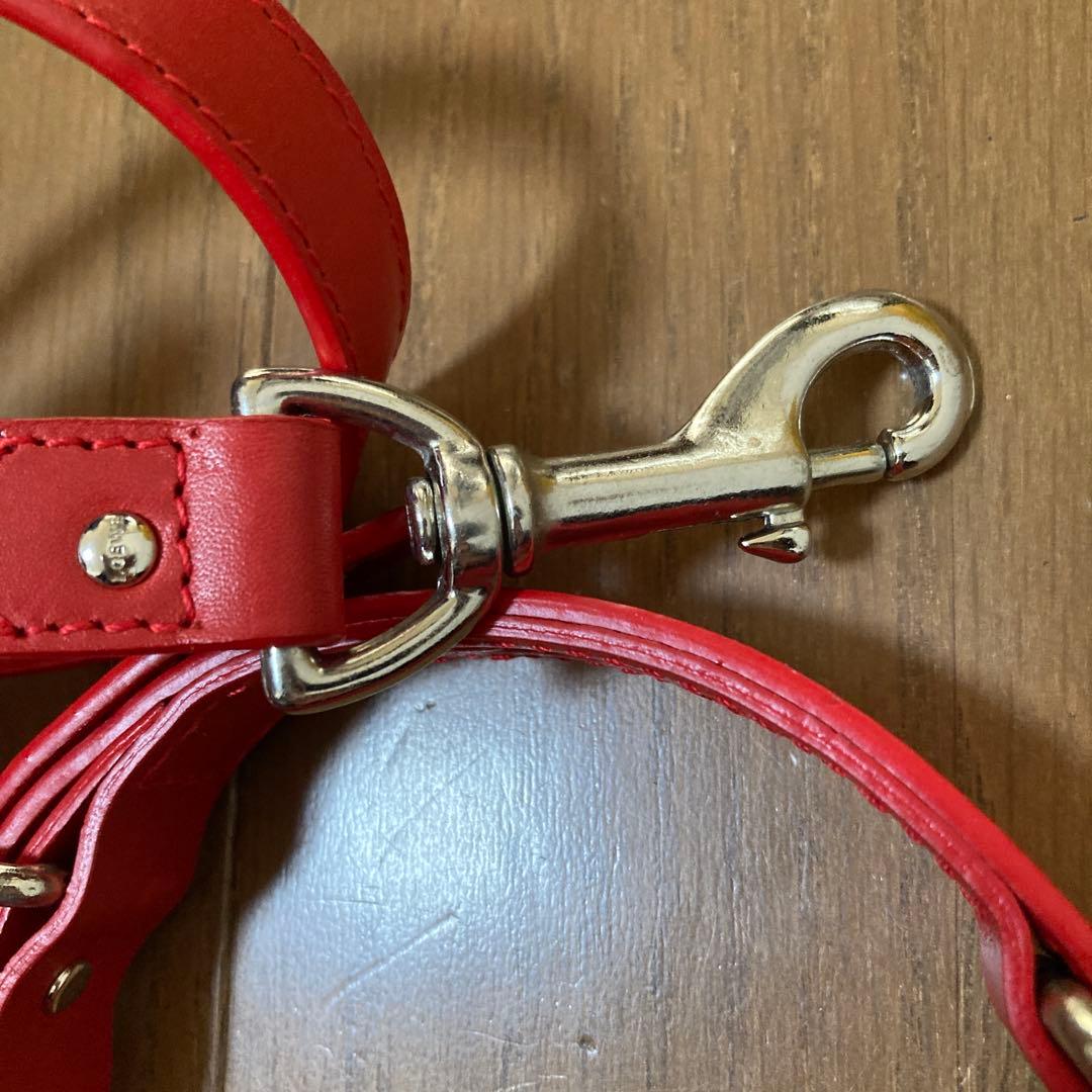 LOEWE レッド レザー使用 犬用リード 赤 未使用 ロエベ