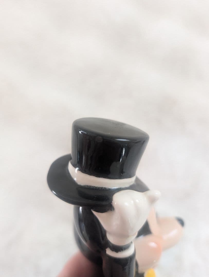 ミッキー ミニー 陶器フィギュアセット　アンティーク　（16〜17センチ）