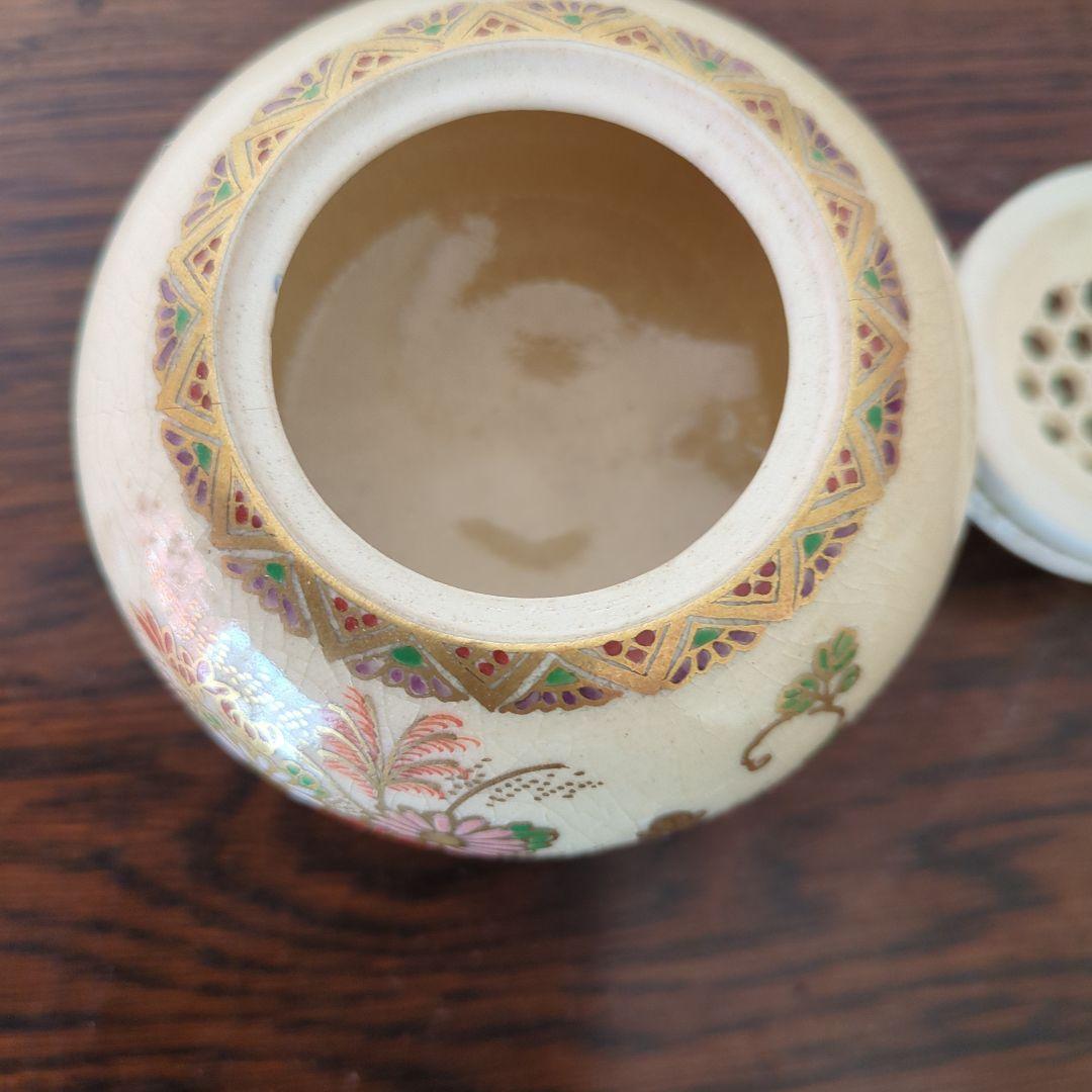 スタックのママ　骨董　香炉　薩摩焼　陶器　朝日堂　茶道具