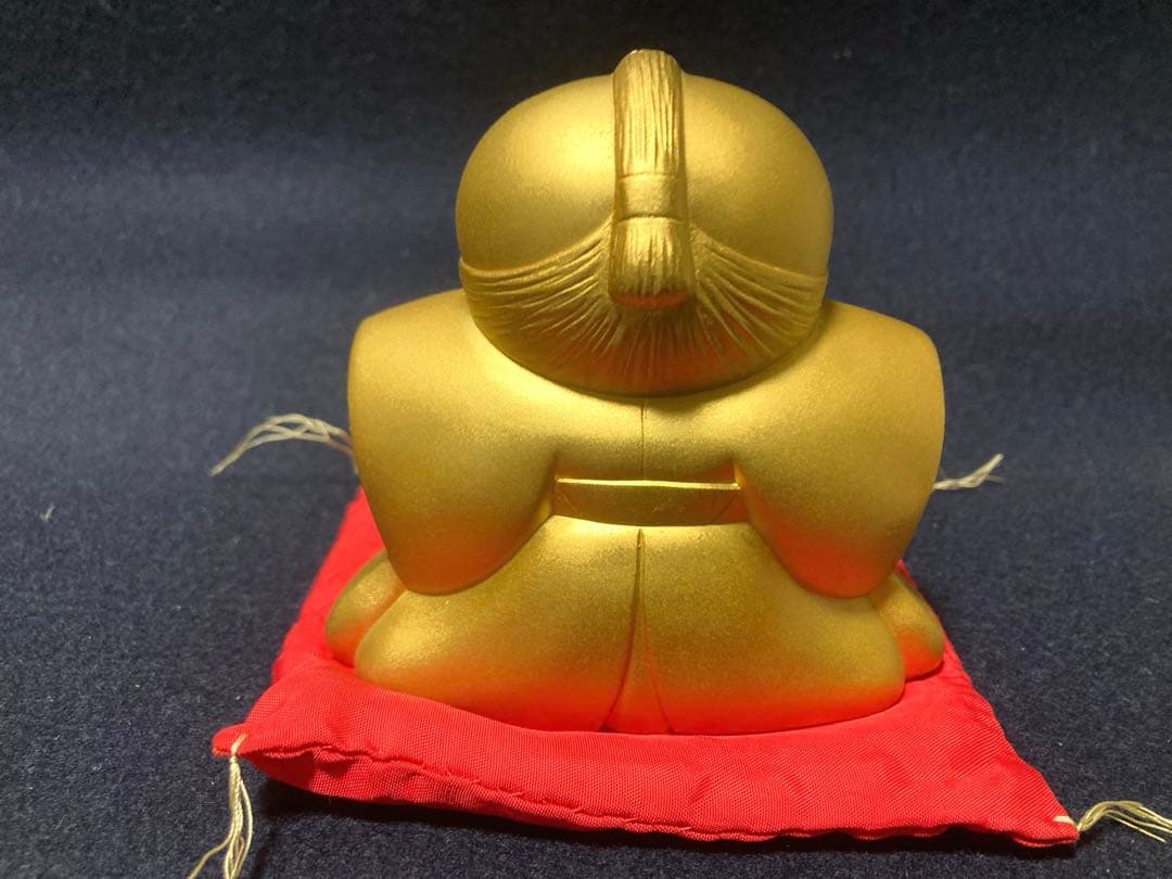 日本製　黄金のおじぎ福助