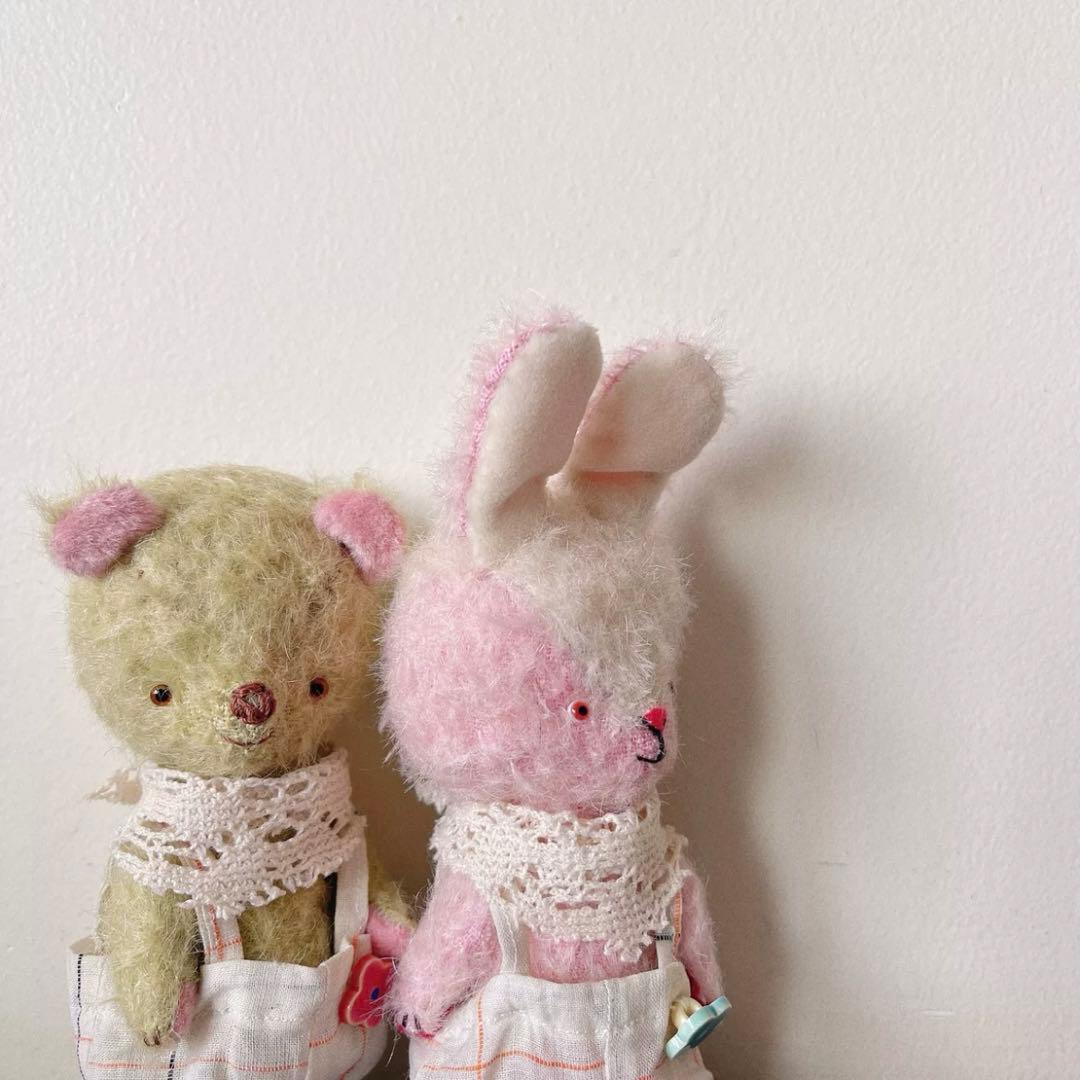 愛おしいくまちゃん ぬいぐるみ 海外作家様 ハンドメイド 部屋飾り テディベア