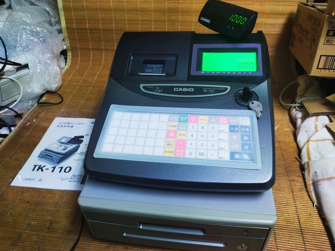 カシオレジスター　設定込み　TK-110中古　飲食仕様789006