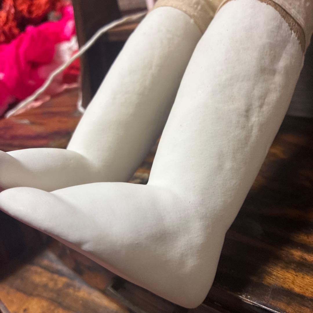 市松人形 無銘さん　赤い花柄 着物 約58cm