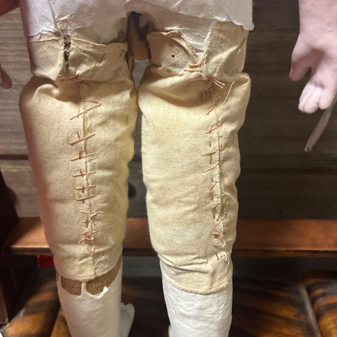 市松人形 無銘さん　赤い花柄 着物 約58cm