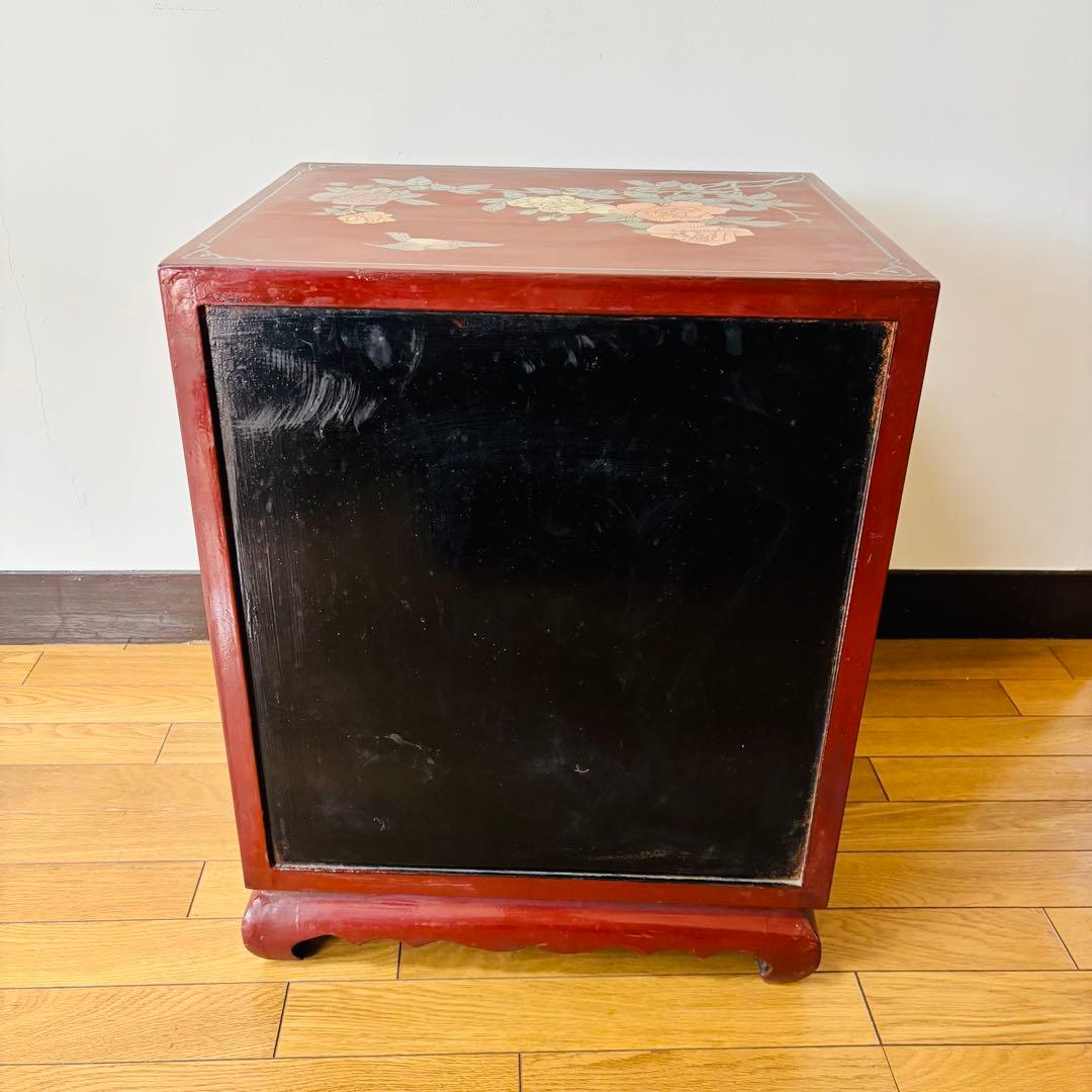 【希少品】中国美術　中国家具　最高級　箪笥　花柄　小鳥　花鳥画 送料込み