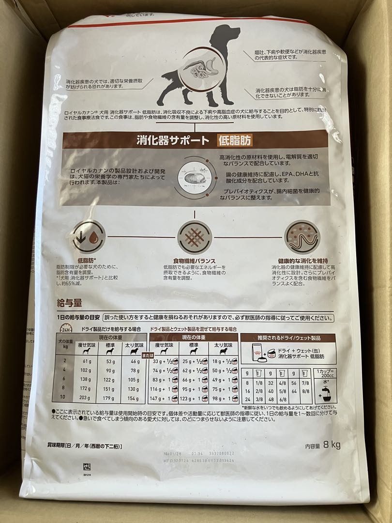【新品未開封】 CANIN 消化器サポート 低脂肪 8kg