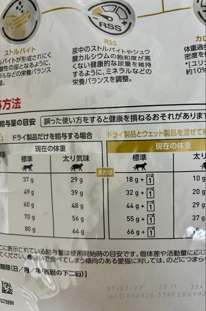 ロイヤルカナン 猫用 ユニナリーS/O オルファクトリー ライト 4kg 1袋