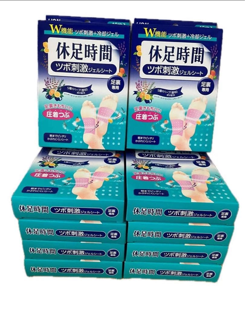 休足時間 ツボ刺激シート １０箱