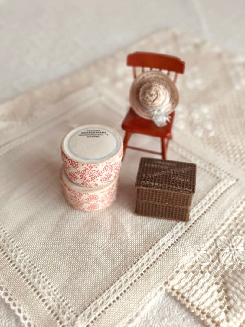 【プップさま】vintage mini box ❀ 小さなラウンド型 ボックス