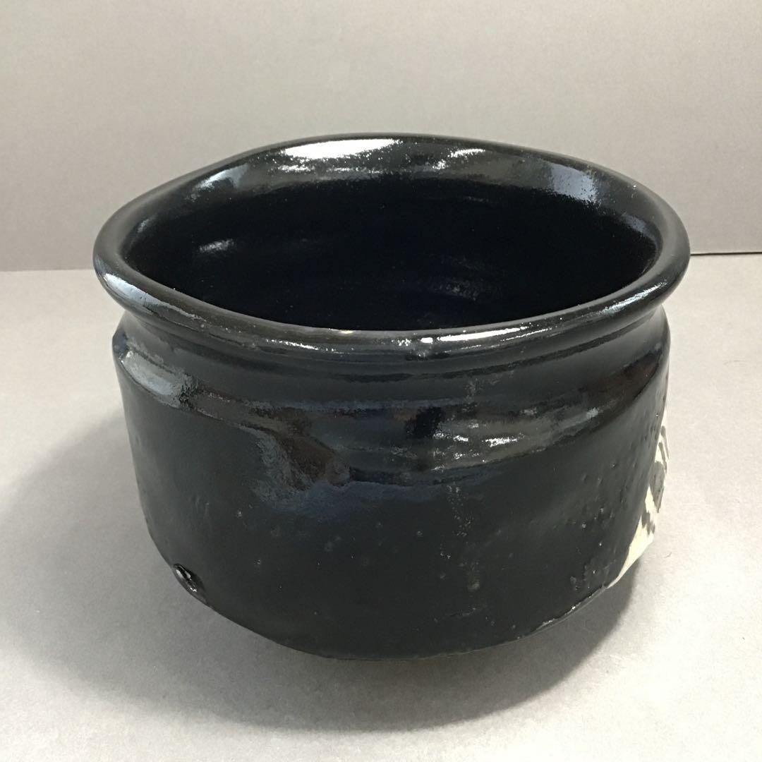 茶道具 黒織部 加藤 鈔 作 共箱 N278CI