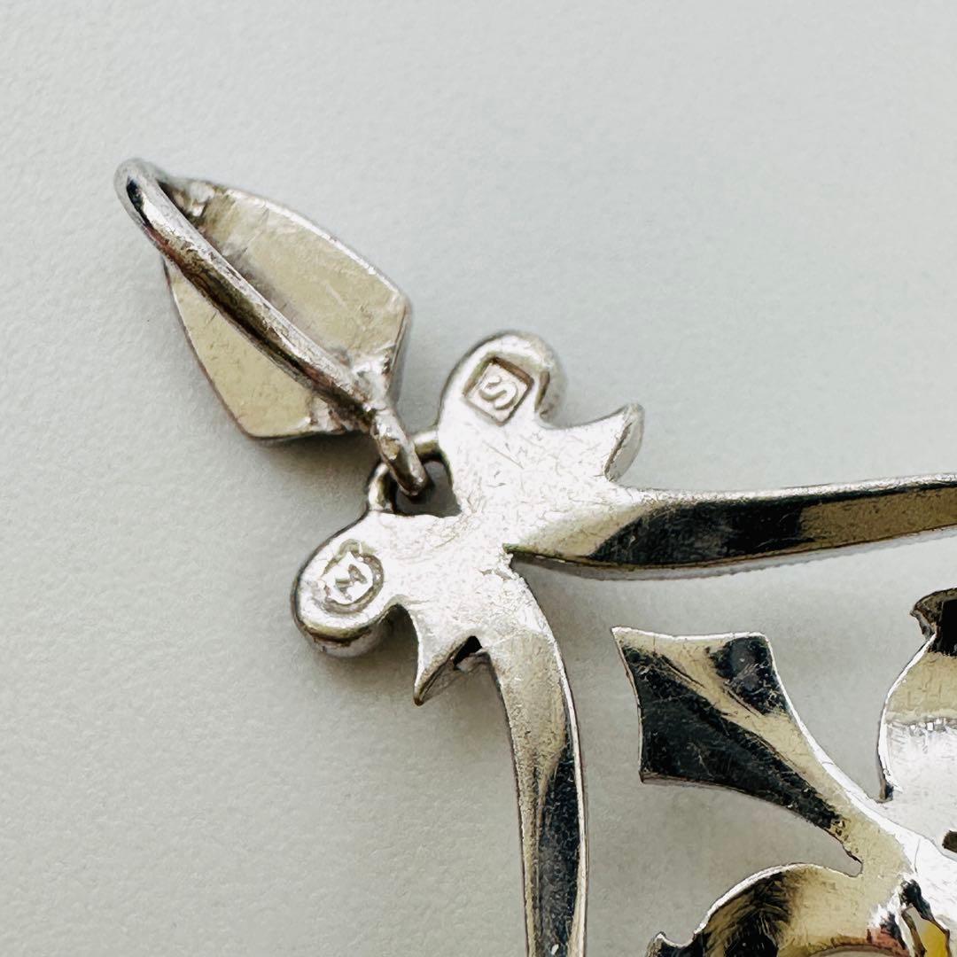 美品　ミキモト　シルバー パール ペンダントトップ 約3.5cm ネックレス