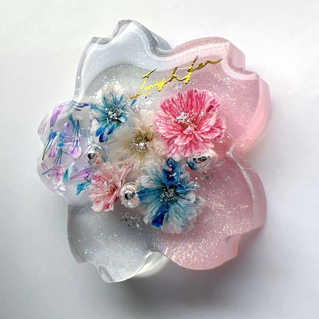 レジン ヘアゴム ドライフラワー No.811